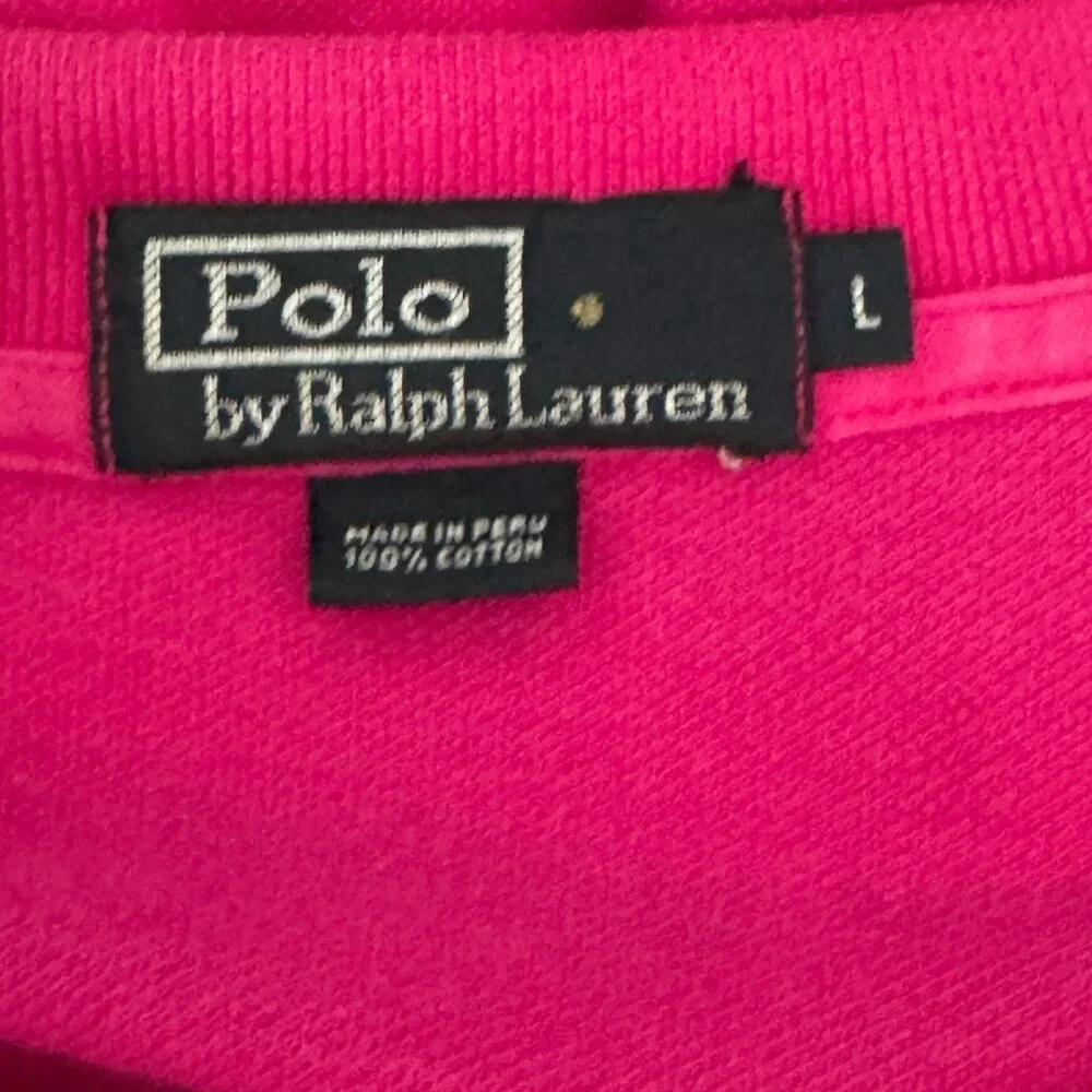 Polo Ralph Lauren Classic-Fit Short-Sleeve Polo Golf Shirt in Hot Pink Mens Sz L